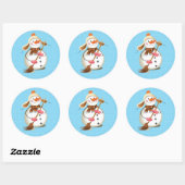 Snowman Sweep Glossy Stickers 3 inch (Blatt 6) (Blatt)