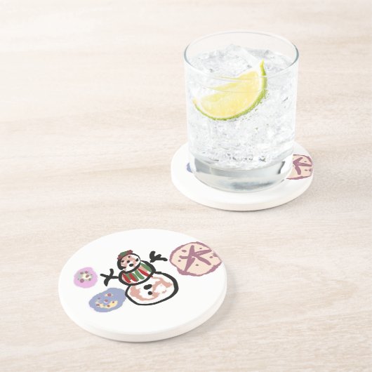 Snowman sweet getränkeuntersetzer (Seite)