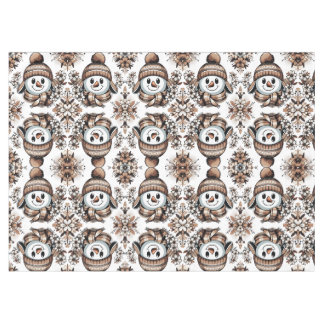 Snowman: Symmetrisches Blumendesign mit Winter Tischdecke