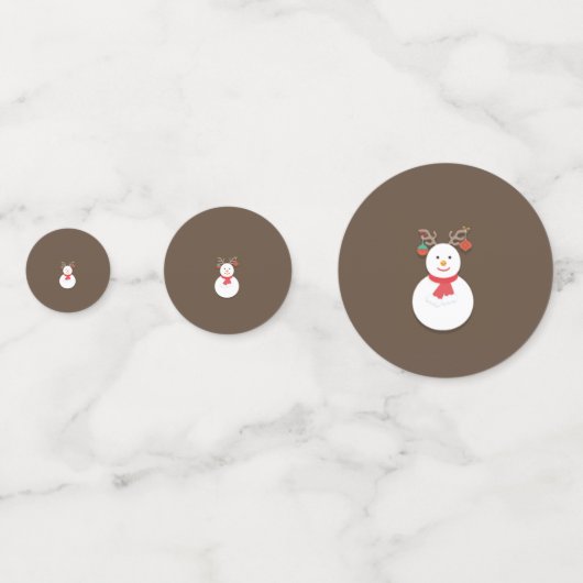 Snowman Table Confetti Konfetti (Vorderseiten)