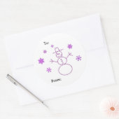 Snowman Tags Runder Aufkleber (Umschlag)