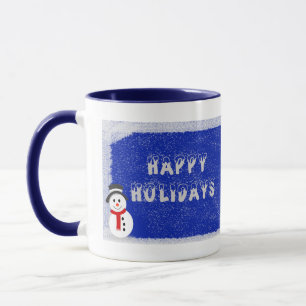 Snowman Tasse Blau