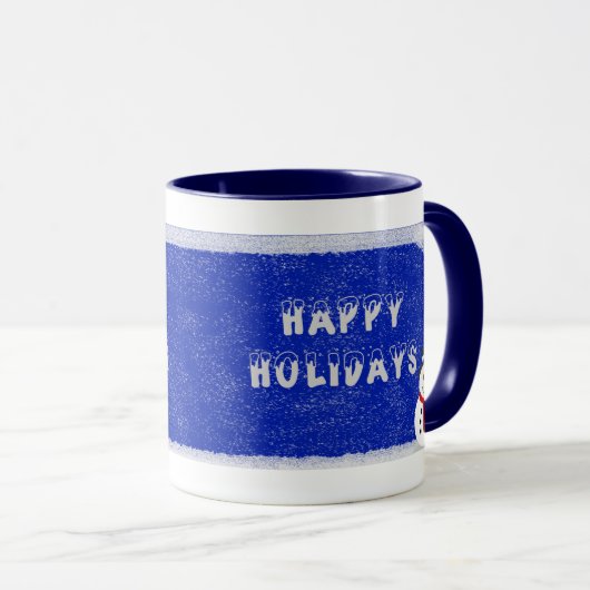Snowman Tasse Blau (VorderseiteRechts)