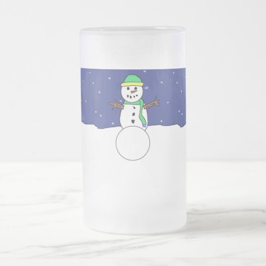 Snowman-Tasse Mattglas Bierglas (Mittel)