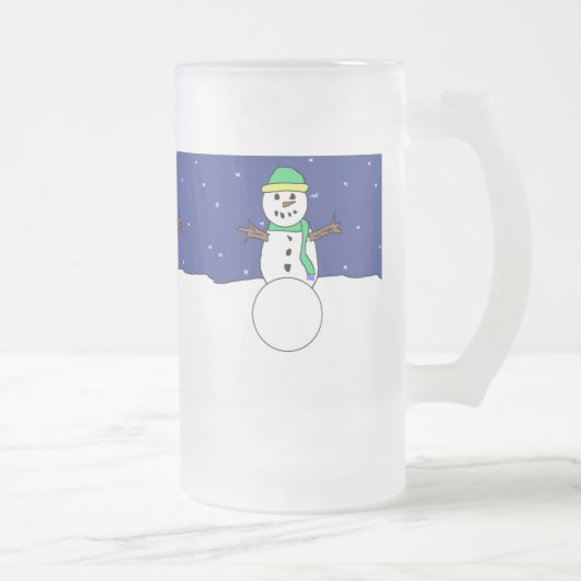 Snowman-Tasse Mattglas Bierglas (Rechts)
