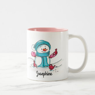 Snowman Tasse, Pink - Gerda Steiner Zweifarbige Tasse