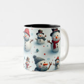 Snowman-Tasse Zweifarbige Tasse (VorderseiteRechts)