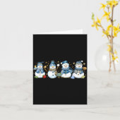 Snowman Teacher Winter Leopard Clroom Cute Blue St Karte (Gelbe Blume)
