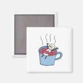 Snowman Tee-Kaffee Magnet (Vorderseite/Rückseite)