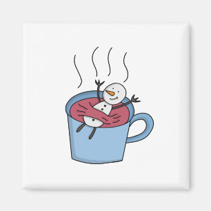 Snowman Tee-Kaffee Magnet