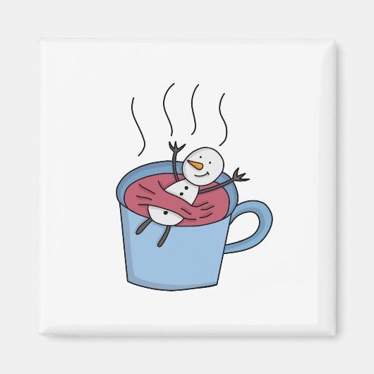 Snowman Tee-Kaffee Magnet (Vorne)