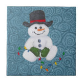 Snowman Tile sitzend Fliese (Vorderseite)