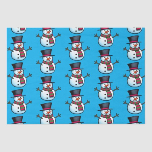 Snowman Tissue Paper Seidenpapier (Vorderseite)