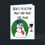 Snowman-Toast Feiertagskarte<br><div class="desc">Hier kommt, was ihr gewollt habt... Also bekommt ihr nicht, was ihr verdient habt! Frohe Weihnachten. Snowman's Toast.</div>