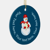 Snowman Tooth Keramik Ornament (Rechts)