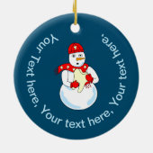 Snowman Tooth Keramik Ornament (Hinten)