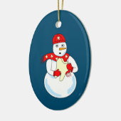 Snowman Tooth Keramik Ornament (Links)