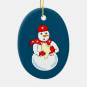 Snowman Tooth Keramik Ornament (Hinten)