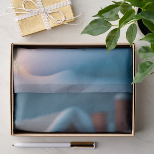 Snowman Town Illustration Large Seidenpapier (Geschenk)