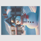 Snowman Town Illustration Large Seidenpapier (Vorderseite)