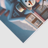 Snowman Town Illustration Small Seidenpapier (Ausschnitt)