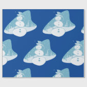 Snowman trägt einen Top-Hut Geschenkpapier (Flach)