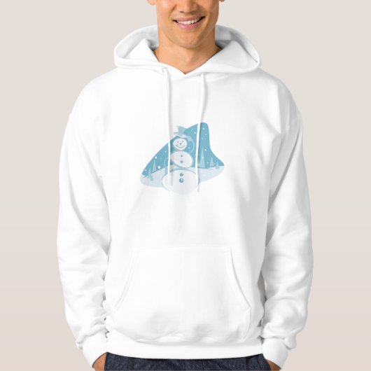 Snowman trägt einen Top-Hut Hoodie (Vorderseite)