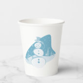 Snowman trägt einen Top-Hut Pappbecher (Vorderseite)