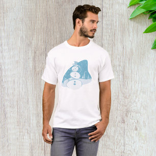 Snowman trägt einen Top-Hut T-Shirt
