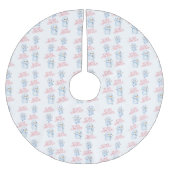 Snowman Tree Skirt Polyester Weihnachtsbaumdecke (Vorderseite)