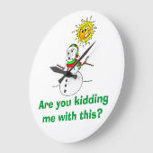 Snowman Trouble Are You Kidding Me With This Große Wanduhr (Winkel)