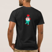 Snowman Tunes Christmas Dark T-Shirt (Rückseite)