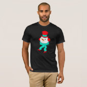Snowman Tunes Christmas Dark T-Shirt (Vorne ganz)