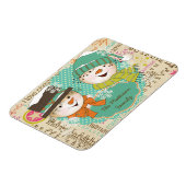 Snowman Typografie Personalisiert Flexi Magnet (Linke Seite)