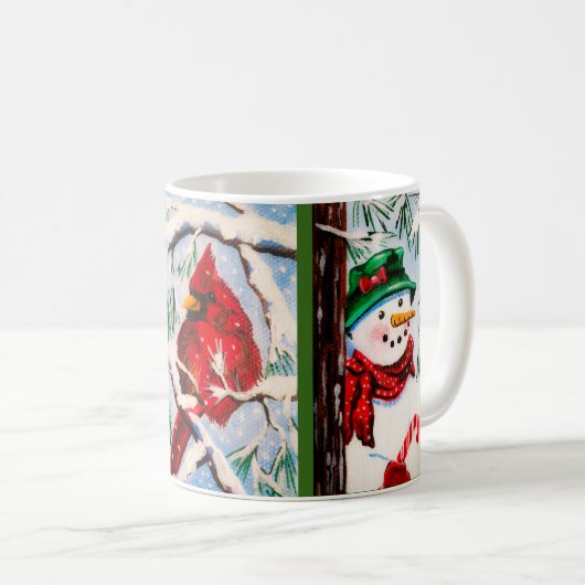 Snowman- u. Kardinalsfreunde Schale Kaffeetasse (VorderseiteRechts)