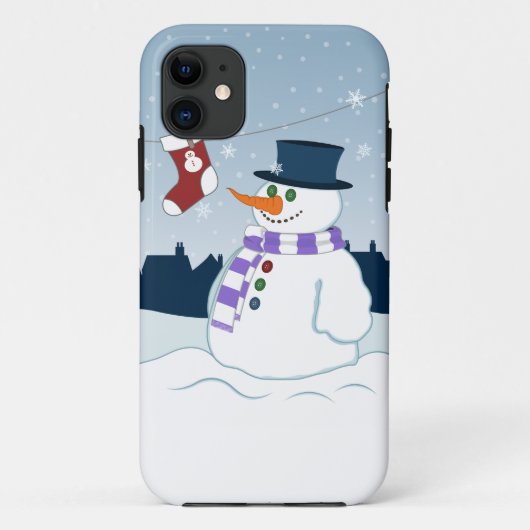 Snowman u. Strumpf-Weihnachten Case-Mate iPhone Hülle (Rückseite)