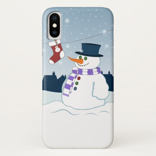 Snowman u. Strumpf-Weihnachten Case-Mate iPhone Hülle (Rückseite)