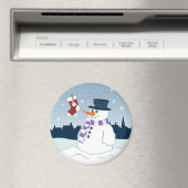 Snowman u. Strumpf-Weihnachten Magnet (In Situ (Geschirrspüler))