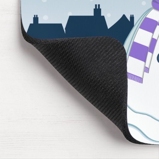 Snowman u. Strumpf-Weihnachten Mousepad (Ecke)