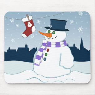 Snowman u. Strumpf-Weihnachten Mousepad