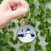 Snowman u. Strumpf-Weihnachten Schlüsselanhänger (Hand)