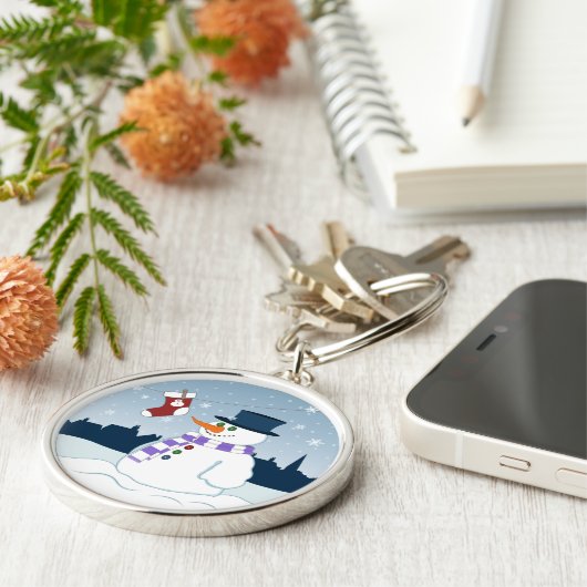 Snowman u. Strumpf-Weihnachten Schlüsselanhänger (Seite)