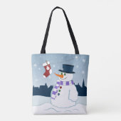 Snowman u. Strumpf-Weihnachten Tasche (Rückseite)
