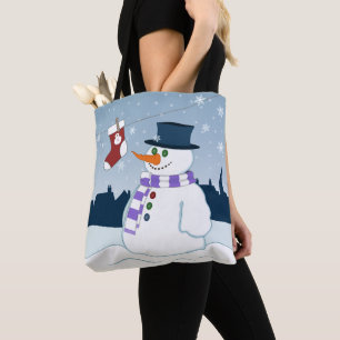 Snowman u. Strumpf-Weihnachten Tasche