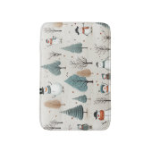 Snowman und Bäume Badematte (Vorderseite Vertikal)