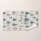 Snowman und Bäume Badhandtuch Set (Handtuch)