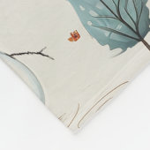 Snowman und Bäume Fleecedecke (Ecke)