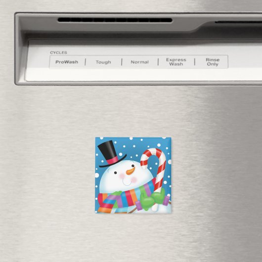 Snowman und Candy Cane Magnet (In Situ (Geschirrspüler))