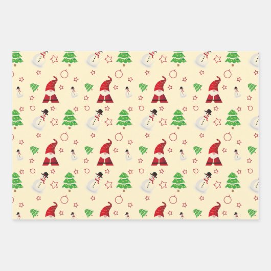 Snowman und der Weihnachtsmann Geschenkpapier Set (Vorderseite 2)