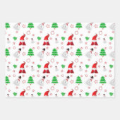 Snowman und der Weihnachtsmann Geschenkpapier Set (Vorderseite)